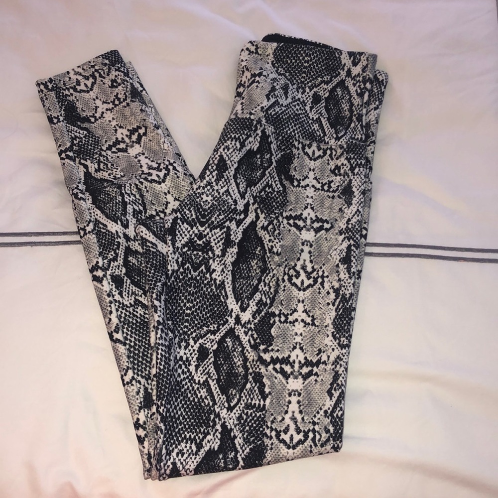 Marika Snakeskin print leggings—only worn twice.